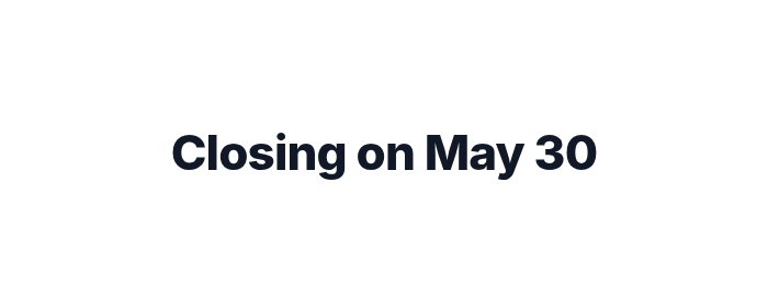 Closing soon
